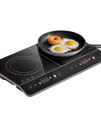 Bærbar Induktionskogeplade  10-trins Temperaturkontrol  Touchpanel  Sort