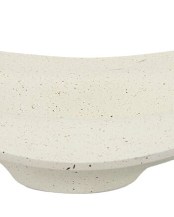 Bakke   Creme Af Polyresin   41x41x12 Cm