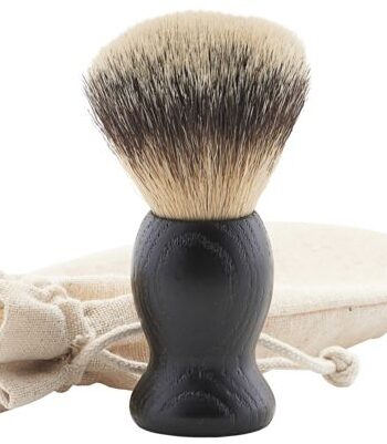 Barberbørste Meraki Men-serie Med Asketræsskaft   Elfenben  Syntetiske Hår  ø6x10 Cm