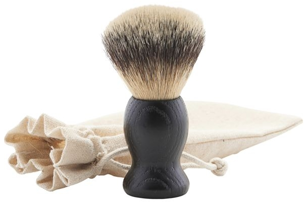 Barberbørste Meraki Men-serie Med Asketræsskaft   Elfenben  Syntetiske Hår  ø6x10 Cm