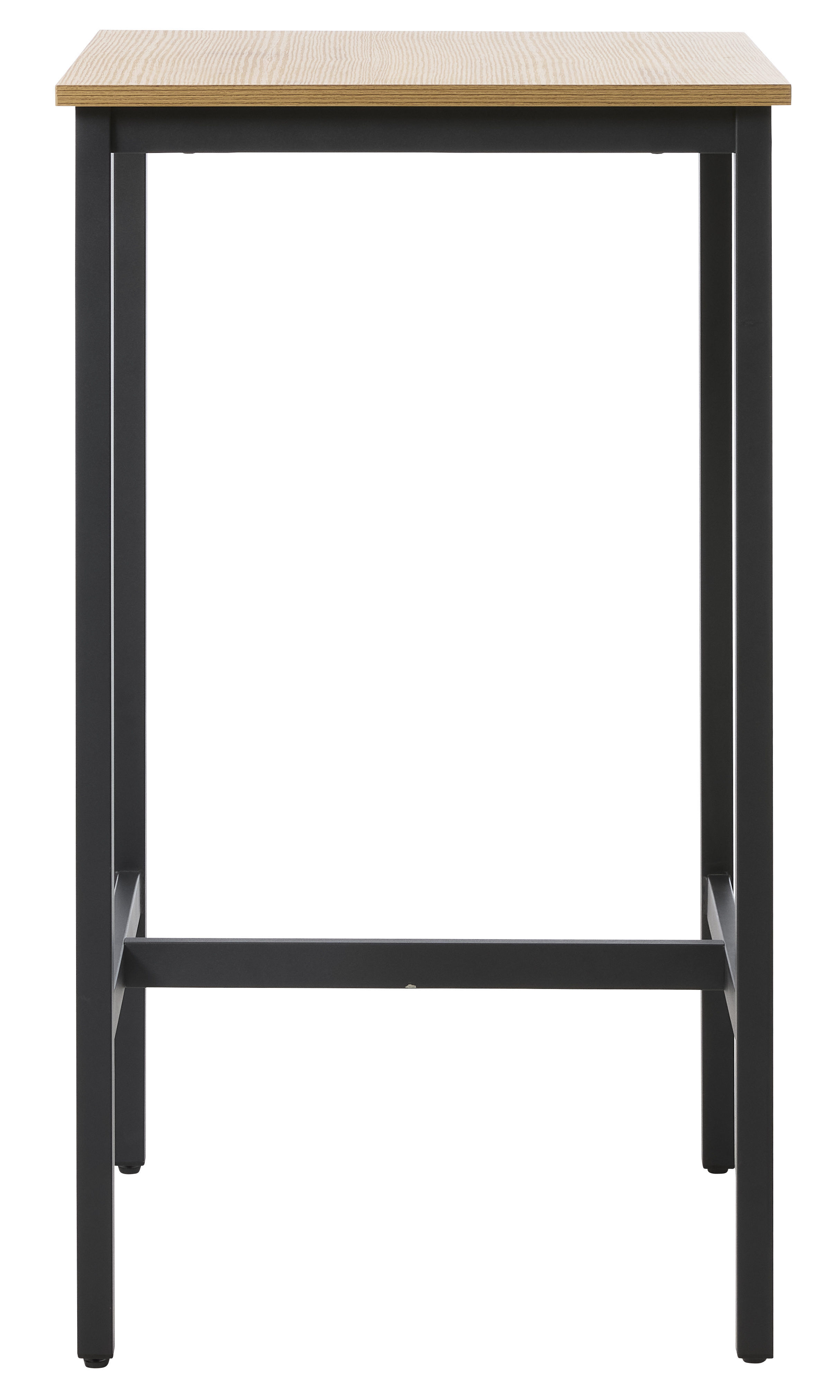 Barbord  Rektangulær Natur Egemelamin Og Sort Metal  60x60