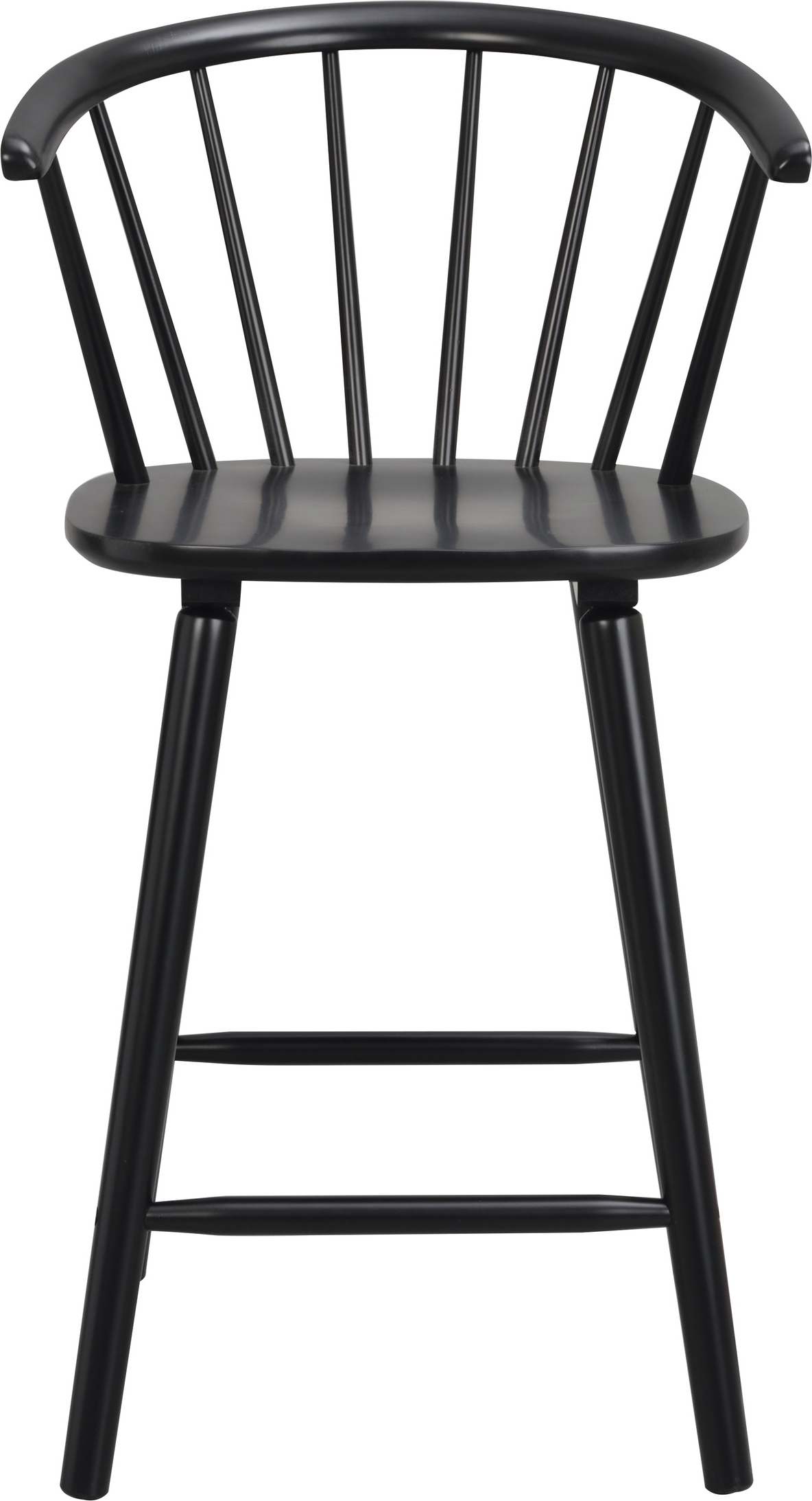 Barstol Rowico Carmen  -pak Sort Lakeret Massivt Gummitræ H96ã B55ã D55 Cm