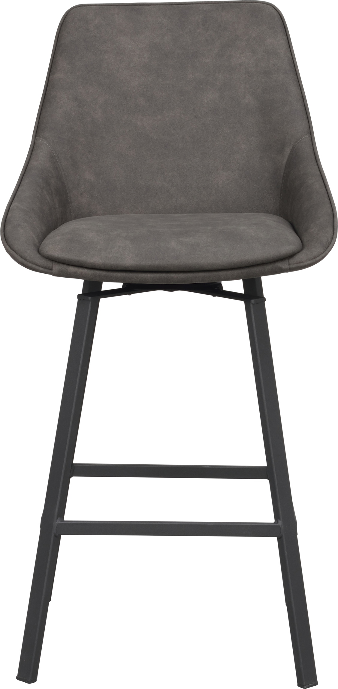 Barstole Rowico Alison  -pak   Sædehøjde 96 Cm  Mørkegrå Mikrofiber  Sort Metalstel  360 Drejefunktion