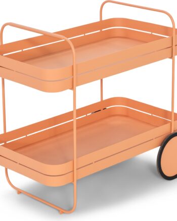 Barvogn Spinder Design Gin   Trolley Serveringsvogn   Lerjordfarvet Stål H69ã B42ã D74 Cm