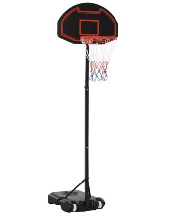 Basketballkurv  Højdejusterbar  Fyldbar Bund  Meget Stabil  Sort  131   49   195-250 Cm