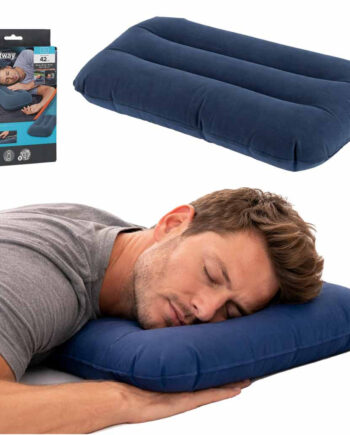 Bestway 67121 Oppustelig Rejsepude   Velour  Marineblå