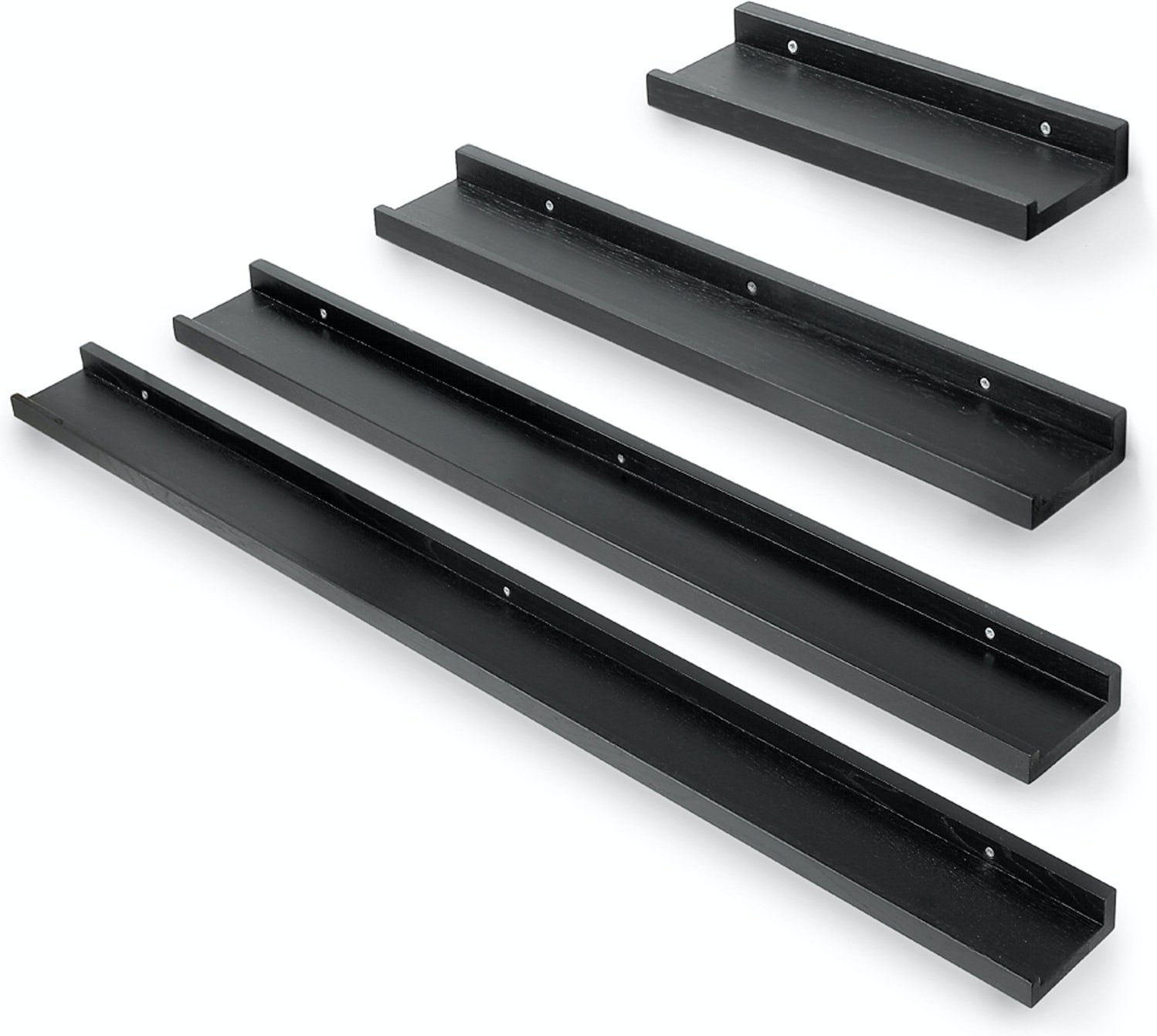 Billedhylde Torkelson Zitti Egetræ Sort 90ã 10ã   Cm Minimalistisk Design Dekorationshylde