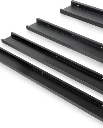 Billedhylde Torkelson Zitti Massivt Egetræ Sort 120 Cm