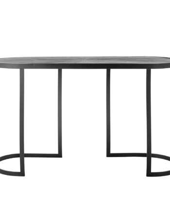 Bloomingville Carter Konsolbord  Oval Sort Fyrretræ Og Sort Metal  110x38