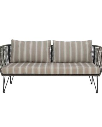 Bloomingville Mundo Havesofa     Hynder Grøn Polyesterreb Og Sort Metal