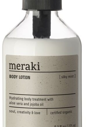 Bodylotion Meraki Silky Mist   Luksuriøs Kropslotion Med Aloe Vera  Jojoba   Kakaosmør  Cosmos øko