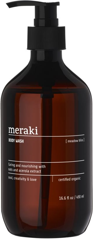 Bodywash Meraki Meadow Bliss 490 Ml   Cosmos økologisk Kropsvask Med Havreekstrakt  Glycerin   Aloe Vera