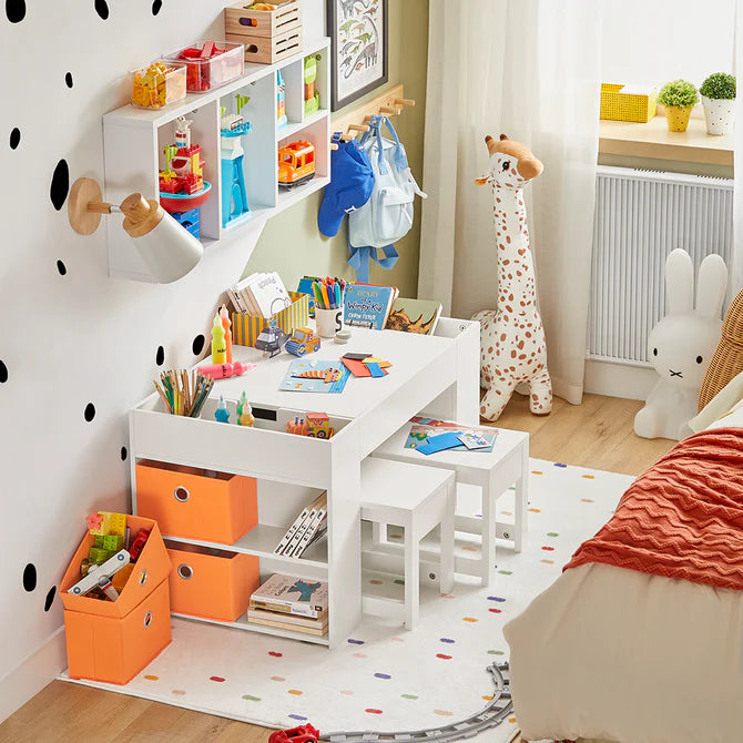 Børnebord Med     Taburetter  Skandinavisk Design  Hvid