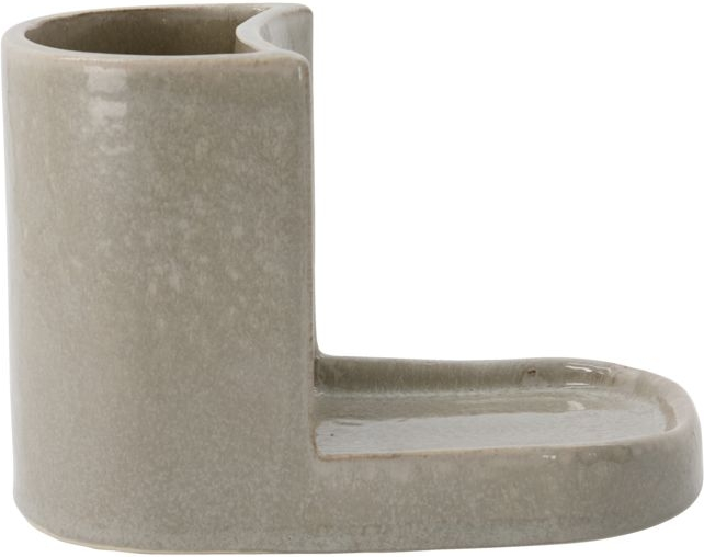 Børste- Og Sæbeholder Meraki Datura Shellish Grey Lertøj  Køkkenopbevaring H12 7ã B18 Cm