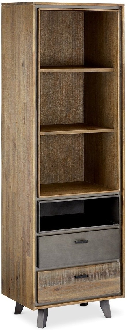 Bogreol Raymond   Hallmark Derby   Akacietræ     Hylder     Skuffer  H187xb60xd40 Cm  Brun