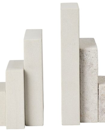 Bogstøtte Skulptur Kristina Dam Bookend Sandsten Honeycomb Marmor Lysegrå 31ã 40ã 45 Cm