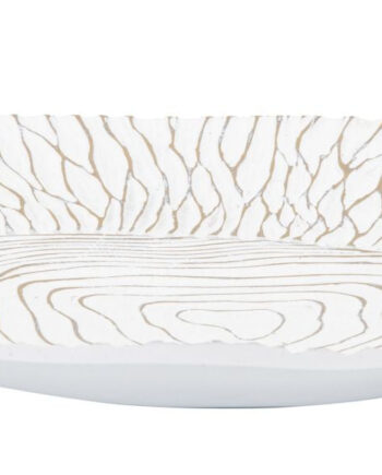 Boho Chic Bakke   Hvid  Polyresin   37x34x6 Cm