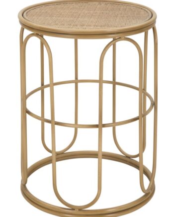 Boho Chic Bor  Metal Og Rattan   40x55 Cm
