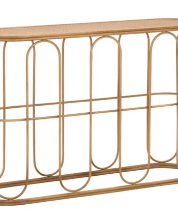 Boho Chic Konsolbord   Jern Og Rattan   110x32x77 Cm
