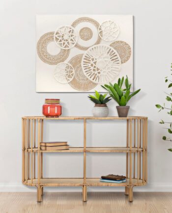 Boho Chic Konsolbord  Rattan   120x37x5 Cm