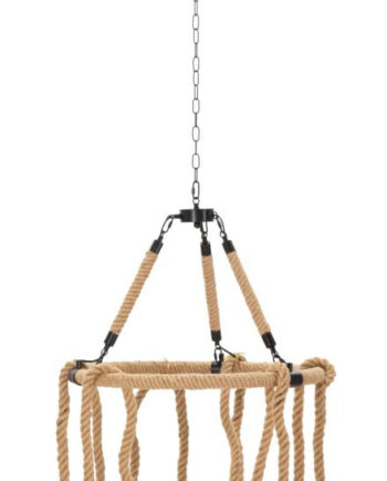 Boho Chic Lampe   Jern Og Reb   64x90 Cm
