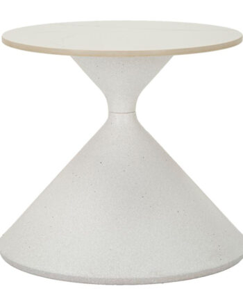 Bord   Hvid  Metal Og Keramik   42x40 Cm