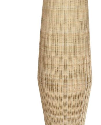 Bord- Og Gulvlampe Kave Home Kamaria Natur Rattan H120   B32 Cm Metal Stel Rustik Kolonial