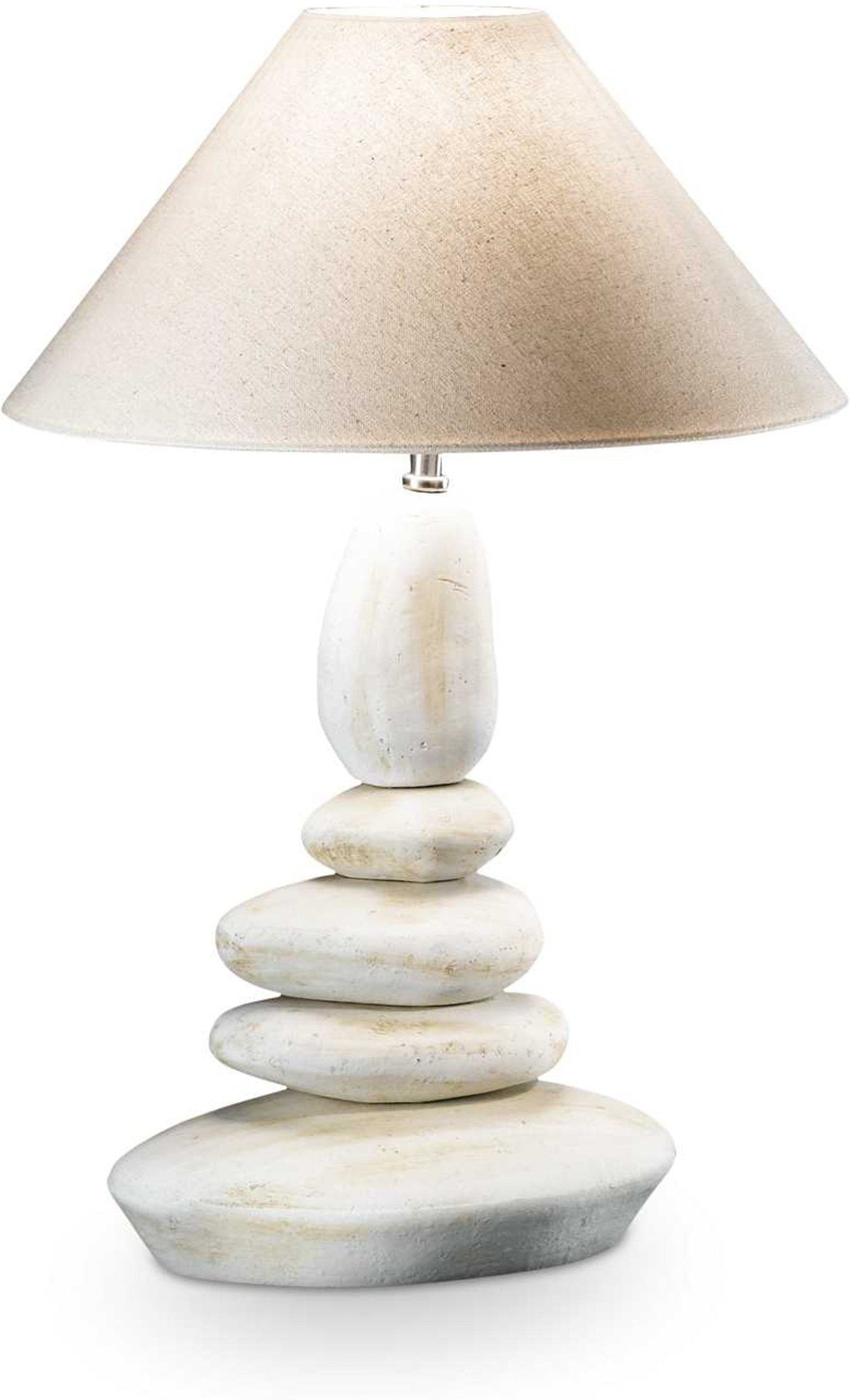 Bordlampe Ideal Lux Dolomiti   Stof   Keramik Stenfarvet ø38ã H56 Cm