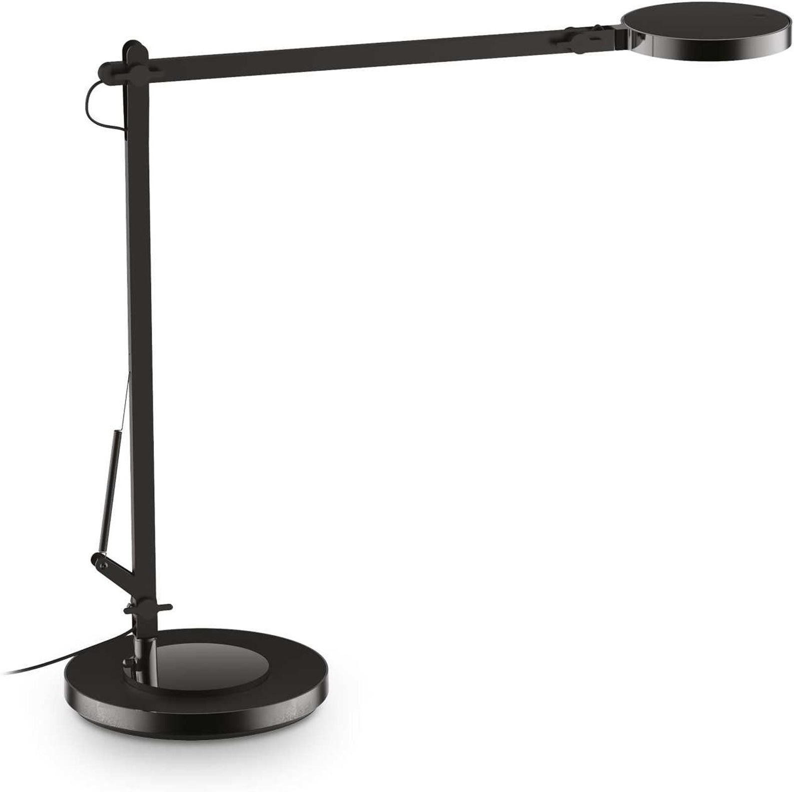 Bordlampe Ideal Lux Futura Sort Led   Justerbar Og Dimbar   Aluminium ø18 5ã H65   Cm 10w 750 Lm