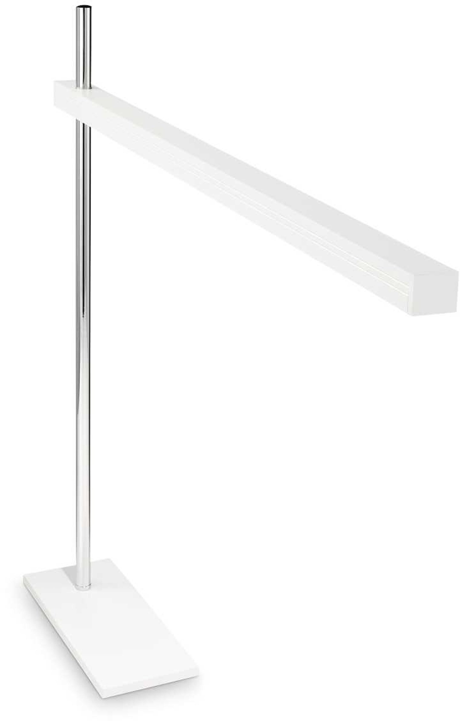 Bordlampe Ideal Lux Gru Hvid Med Drejelig Diffuser Og Justerbar Højde H62   B10   L70   Cm Led 400 Lm