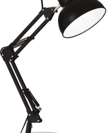 Bordlampe Ideal Lux Kelly Sort Metal Med Justerbar Arm  Skrivebordslampe