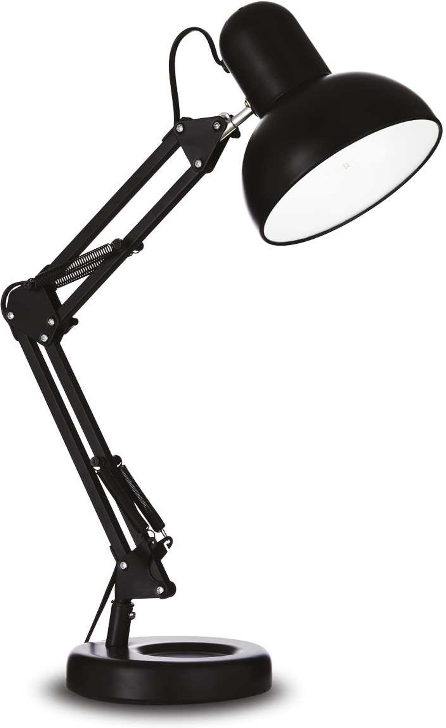 Bordlampe Ideal Lux Kelly Sort Metal Med Justerbar Arm  Skrivebordslampe