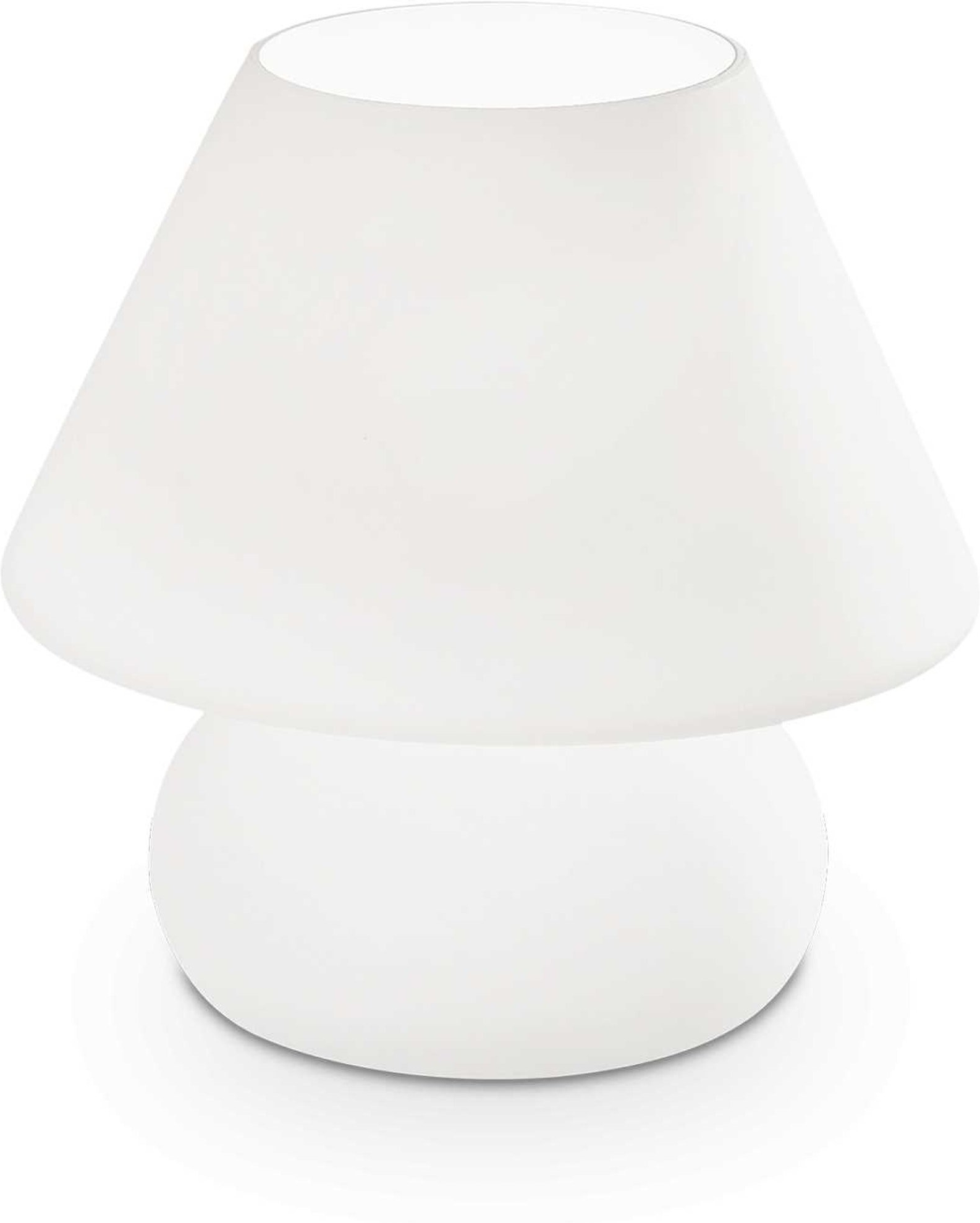 Bordlampe Ideal Lux Prato Syreætset Glas ø22     H24 Cm Hvid