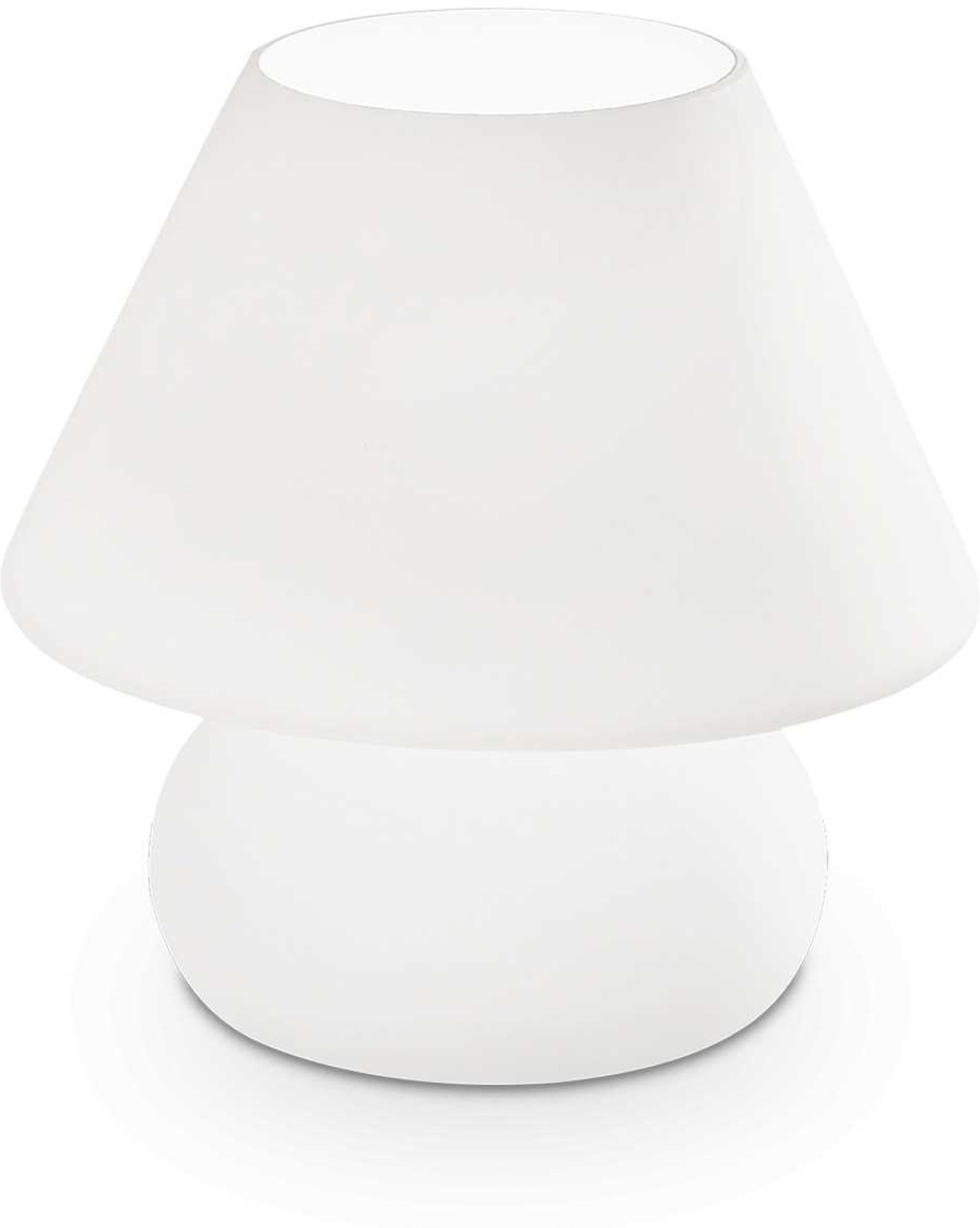Bordlampe Ideal Lux Prato ø16     H18   Cm Hvid Glas E14