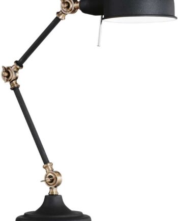 Bordlampe Ideal Lux Truman Sort Metal Med Justerbar Arm H40   L17   Cm E27