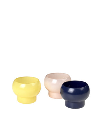 Broste Copenhagen Agate Lysestage  Sæt Af    Farvet Glas   :   Cm