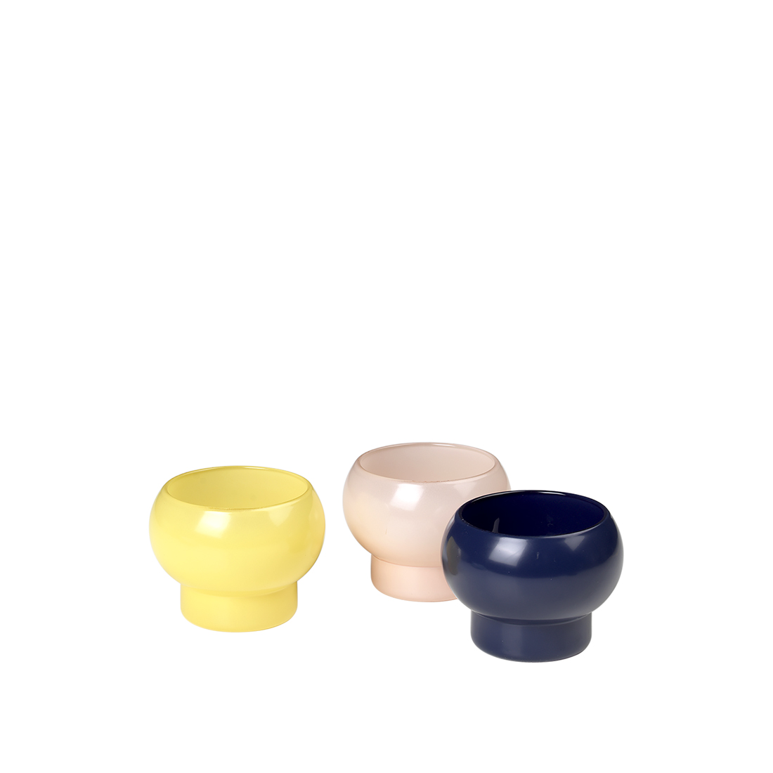 Broste Copenhagen Agate Lysestage Sæt Af Farvet Glas : Cm