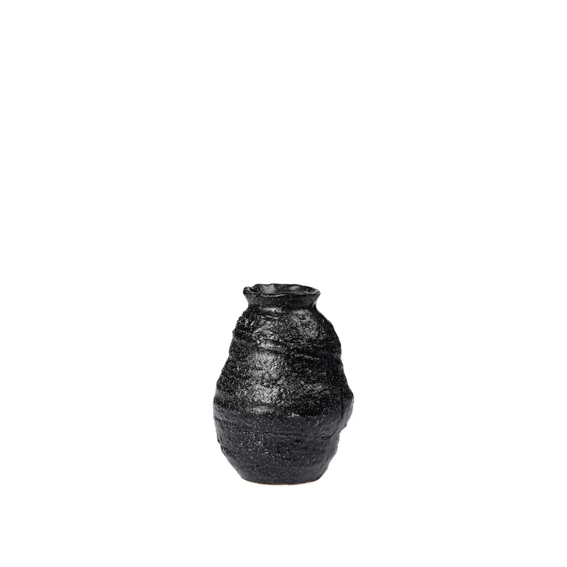 Broste Copenhagen Alma Vase Sort Stentøj   :16