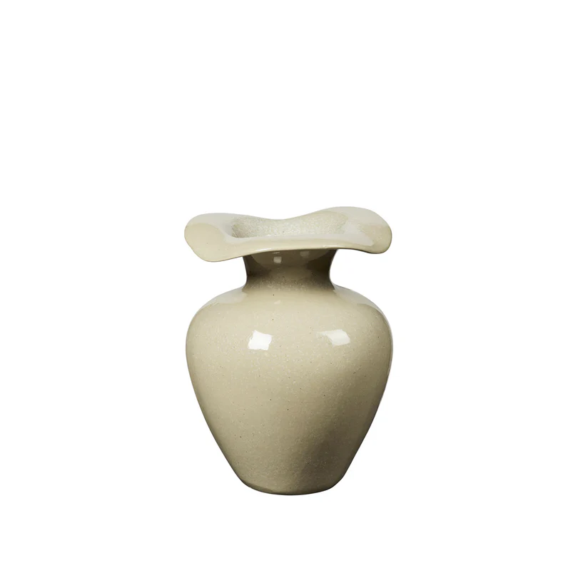 Broste Copenhagen Florentina Vase   Beige Stentøj   :32