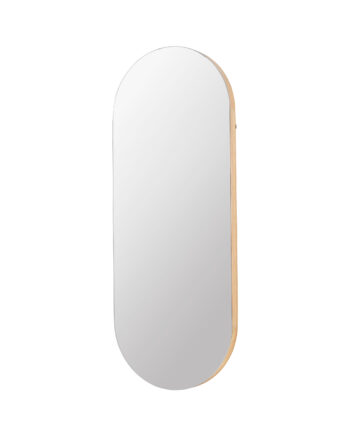 Broste Copenhagen Oval Alva Vægspejl Spejlglas Og Natur Eg  62x158