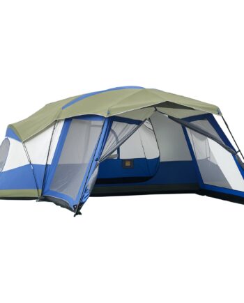 Campingtelt  -  Personers Telt Familietelt Med Forhal  Glasfiber  Blå  518   487   237 Cm