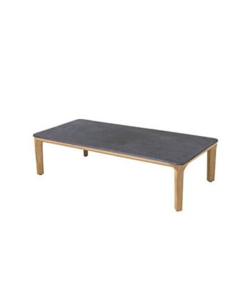 Cane-line Aspect Sofabord 120x60 Cm Teak Stel Bordplade: Fossil Sort Fossil Black  Keramisk  : Erling Christensen Møbler