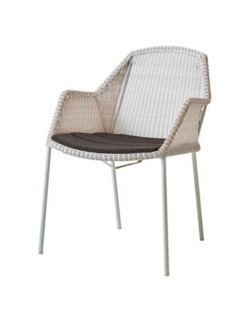 Cane-line Breeze Havestol Hvid Focus Dark Grey  : Erling Christensen Møbler