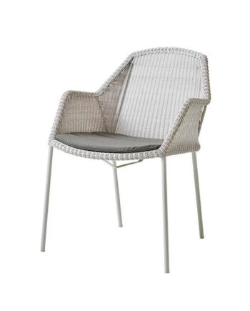 Cane-line Breeze Havestol Hvid Natté Taupe  : Erling Christensen Møbler