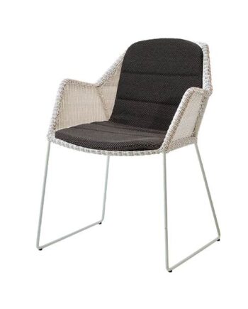 Cane-line Breeze Havestol White Focus Dark Grey  : Erling Christensen Møbler