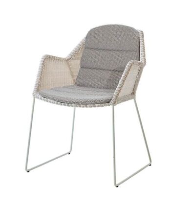 Cane-line Breeze Havestol- White Focus Light Grey  : Erling Christensen Møbler