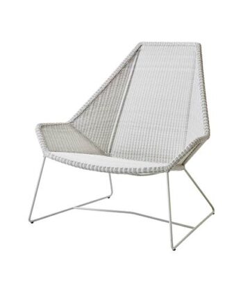 Cane-line Breeze Highback Havestol Hvid Grå  : Erling Christensen Møbler