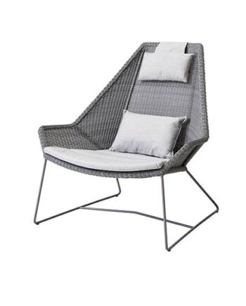 Cane-line Breeze Highback Havestol Lysegrå Med Hynde   Lysegrå  : Erling Christensen Møbler
