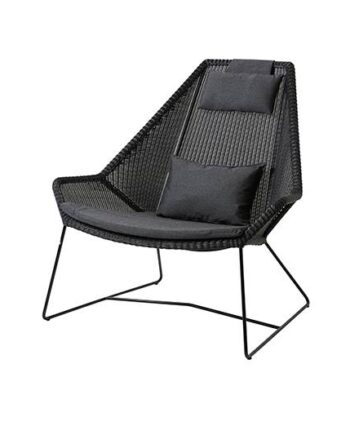 Cane-line Breeze Highback Havestol Sort Med Hynde   Sort  : Erling Christensen Møbler