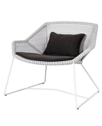 Cane-line Breeze Loungestol Hvid Focus Dark Grey  : Erling Christensen Møbler